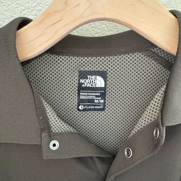 The North Face Flash Dry Deep Olive Polo Size Medium - Picture 3 of 4